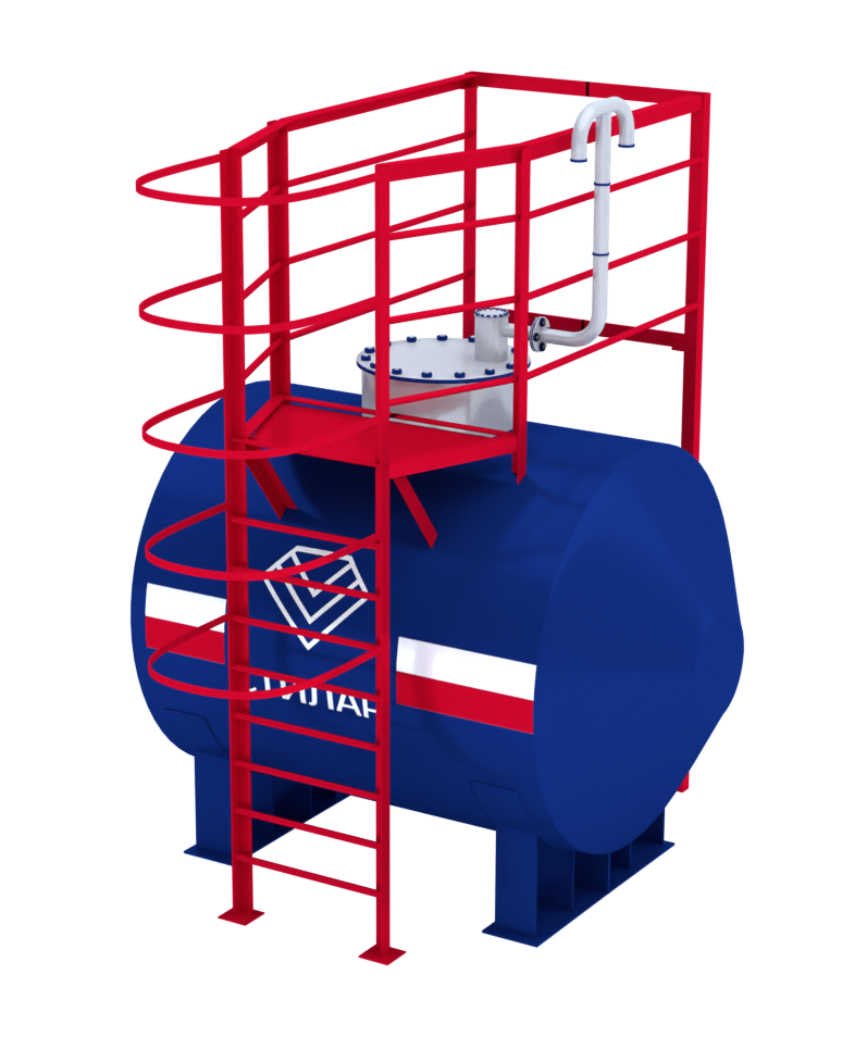 Горизонтальный резервуар РГСН для химических веществ 5 м³ от завода-производителя